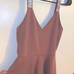 short pink/mauve homecoming dress